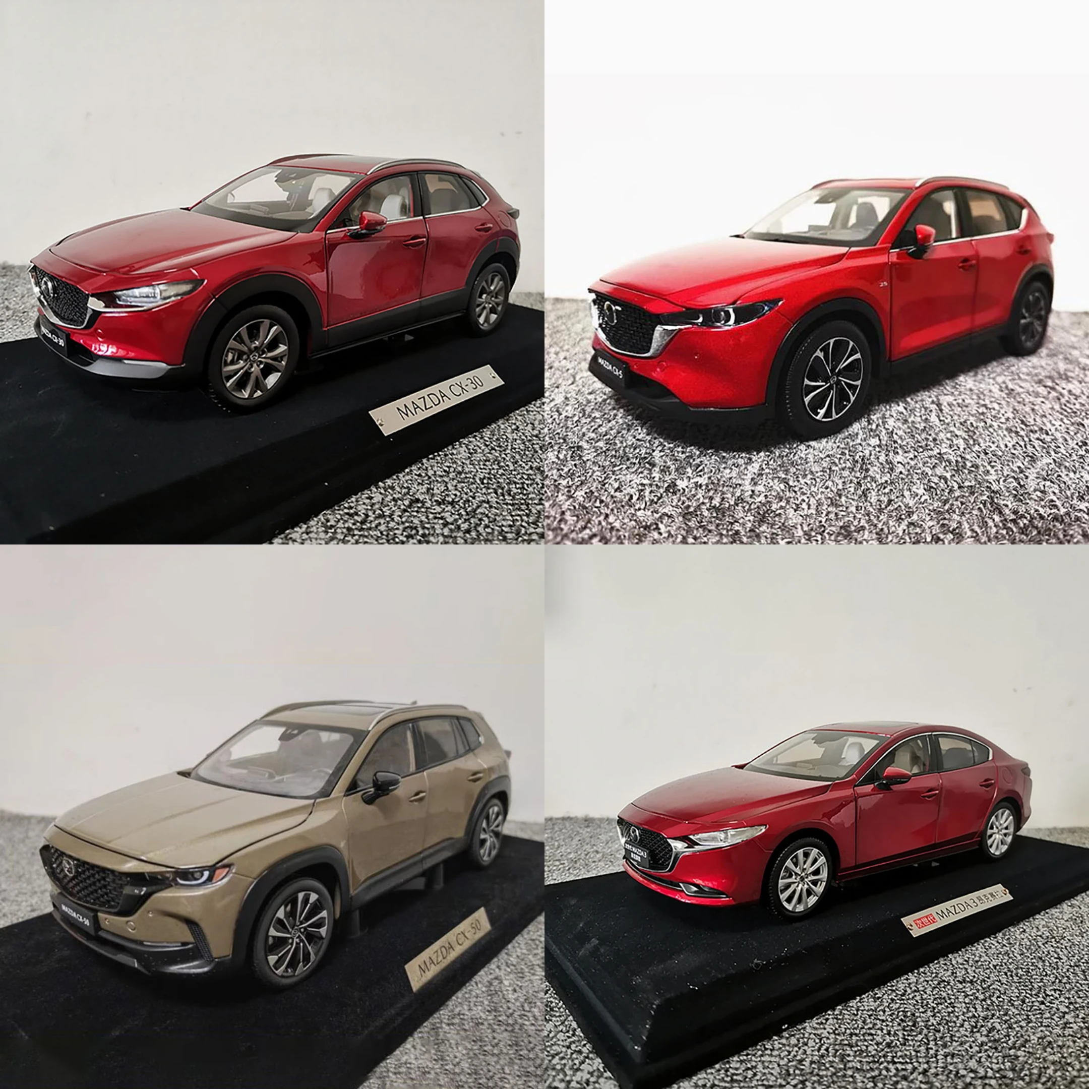 

Diecast 1:18 Scale Original Mazda CX-5 CX-30 50 Axela 3 4 Atenza Alloy Car Model Collectible Toy Gift Souvenir Display Ornament