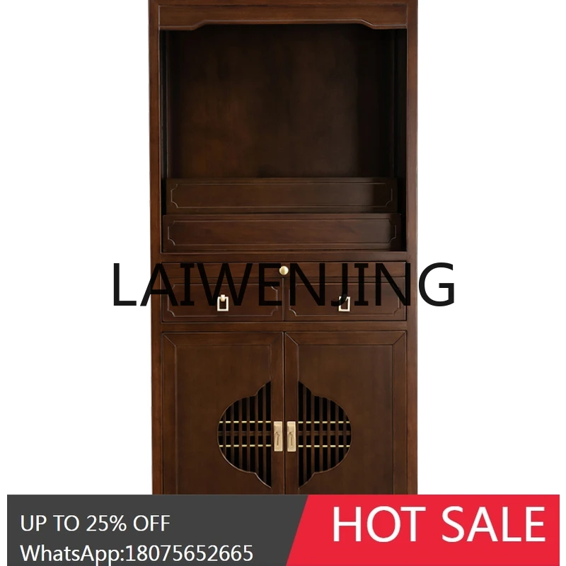 RWJ Clothes Closet Solid Wood Vertical Guanyin Guan Gong Shrine Home God of Wealth Altar
