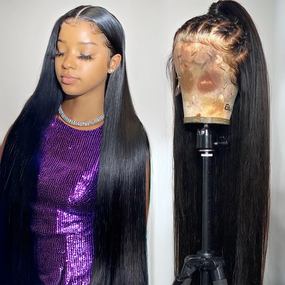 

300% Density Lace Frontal Wig 13x6 360 HD Lace Front Wig Straight Human Hair HD Lace Melt Skin 13x4 Lace Front Human Hair Wig