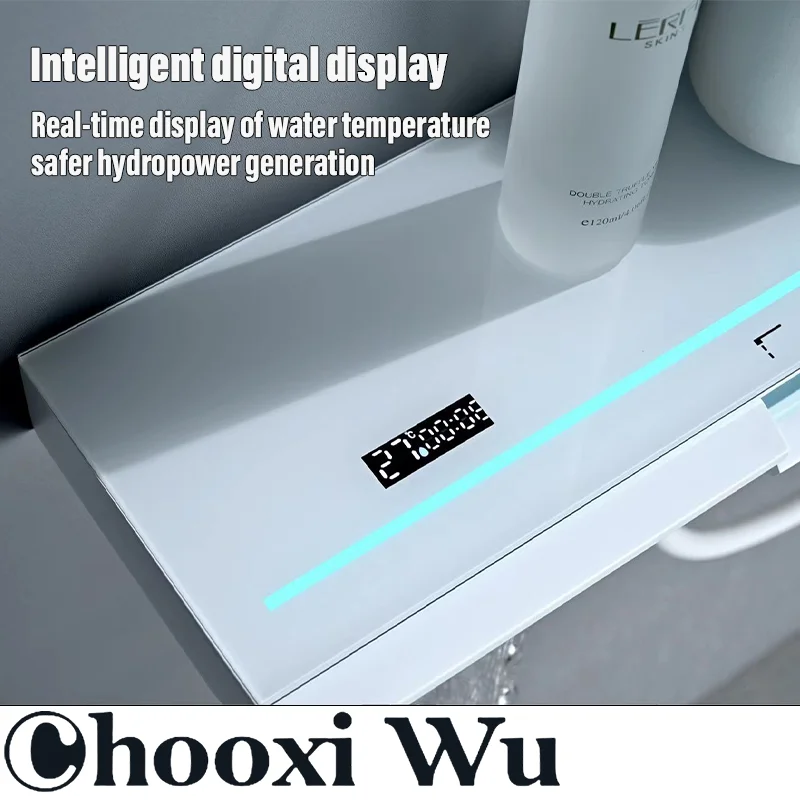 CHOOXIWU-Bathroom multi-function shower set, intelligent digital display, hydroelectric power generation