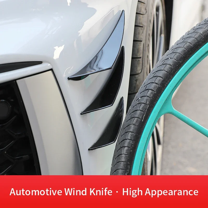 4/6 Stuks Universele Voorbumper Lip Decoratie Diffuser Splitter Vinnen Body Spoiler Canards Valentie Kin Auto Tuning Canard Decor