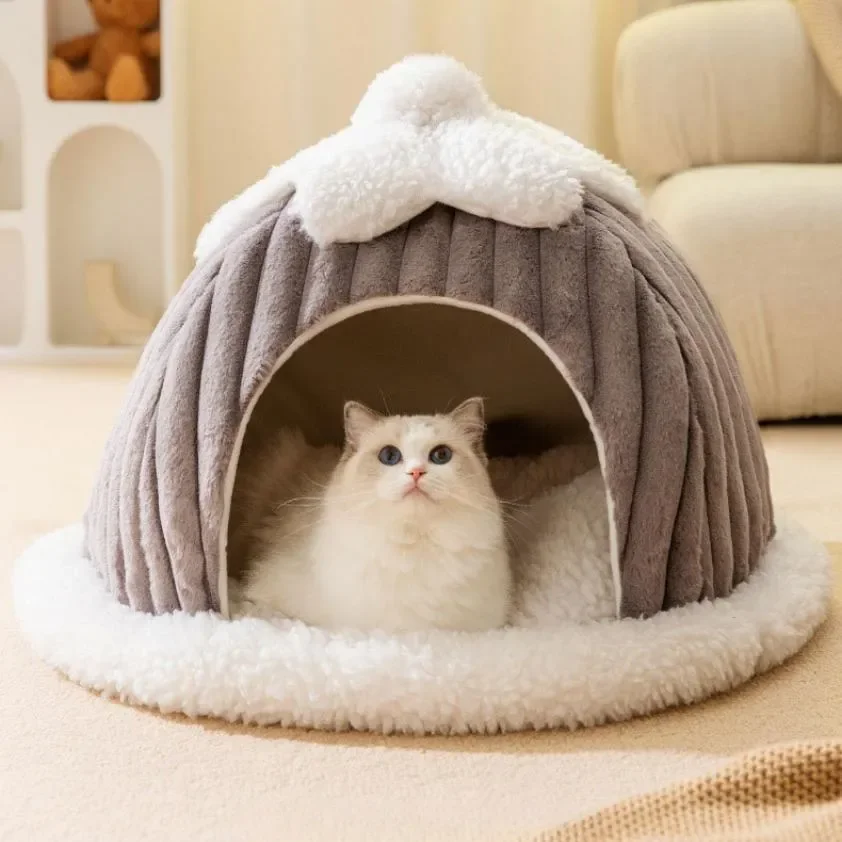 

Cozy Pet House Dogs Soft Winter Nest Kennel Sleeping Cave Cat Dog Puppy Warm Tents Bed Thickening Nest For Small Dogs Cats