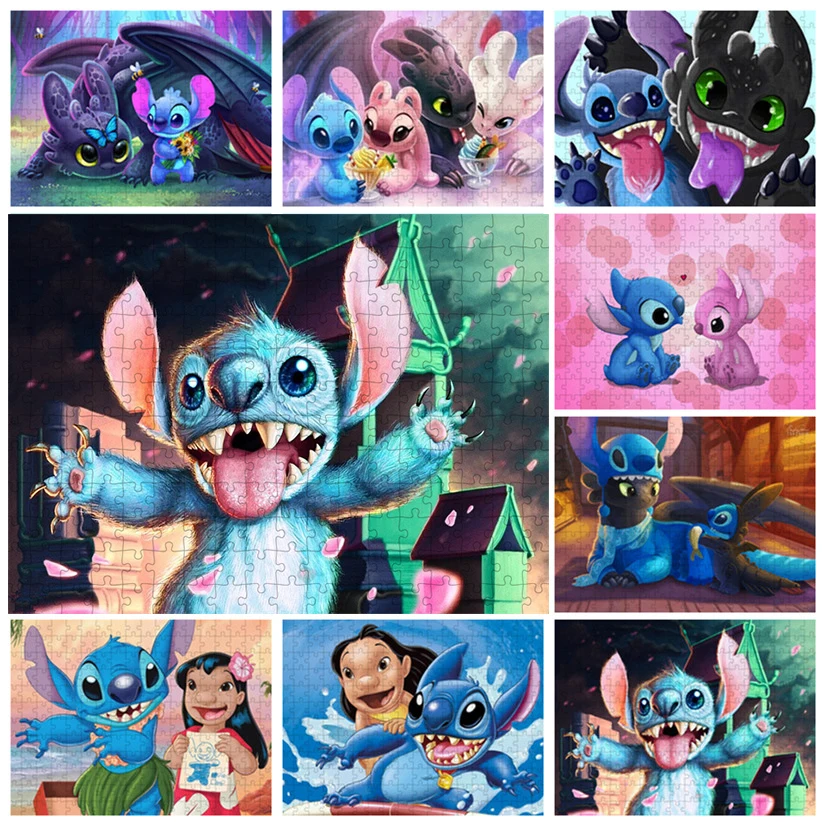 Puzzle Lilo & Stitch Puzzle del film Disney per bambini Puzzle in legno da 1000 pezzi Gioco interattivo con sfide difficili