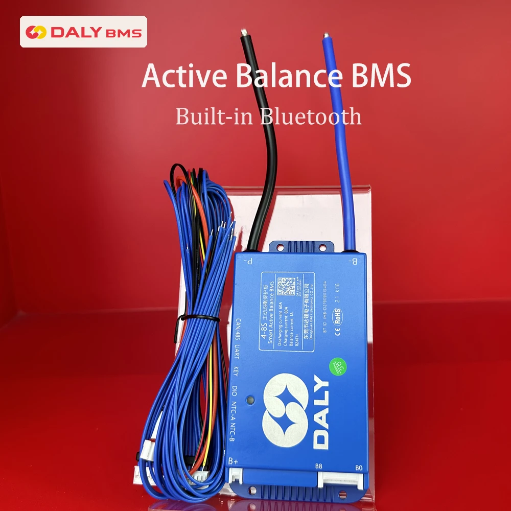 Умная BMS-система Daly 4S 8S 16S 17S 24S 12В 24В 48В 60В 40А 60А для аккумуляторов LiFePO4, Li-ion, LTO для электросамокатов и зарядных станций