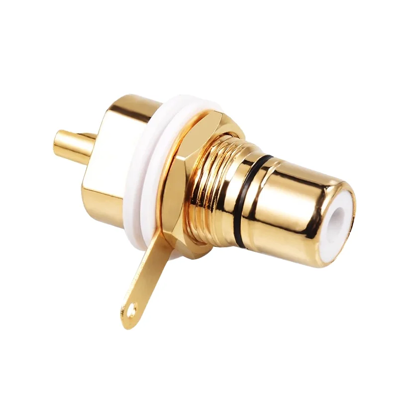 4/8/16PCS RCA Connector  Audio Jack Female Socket  AV Speaker Terminal Chassis Panel Mount CMC Connectors Cycle Nut