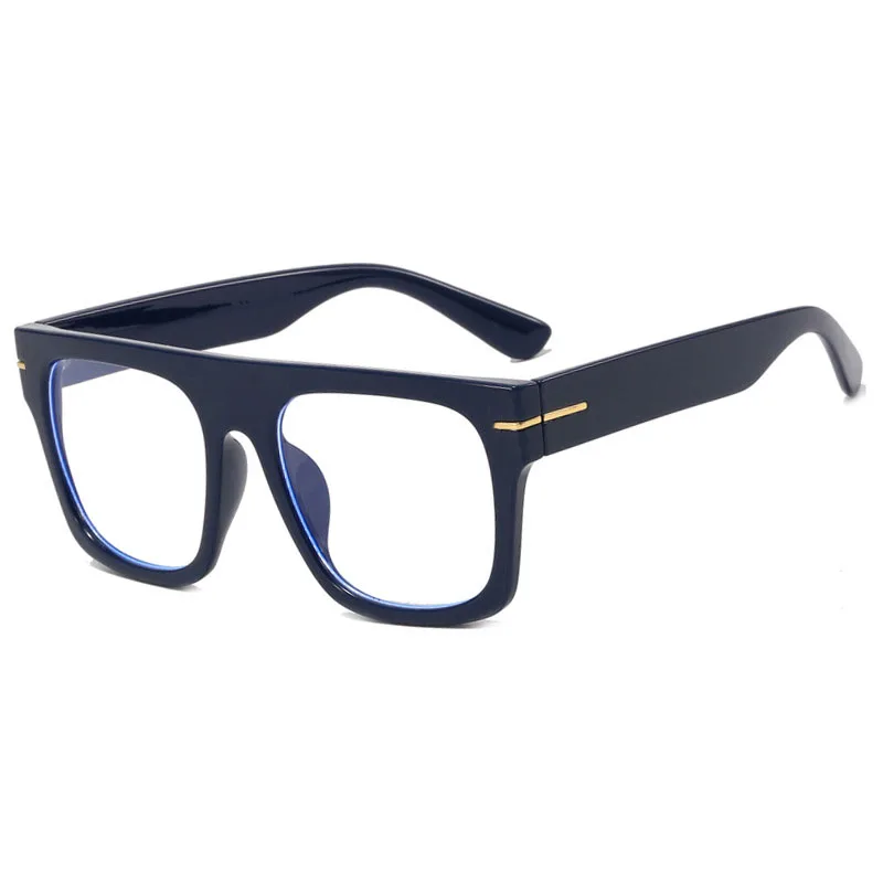 Große quadratische Anti-Blaulicht-Lesebrille für Männer und Frauen, klassischer Designer, klare Presbyopie-Brille, verschreibungspflichtige optische Brille