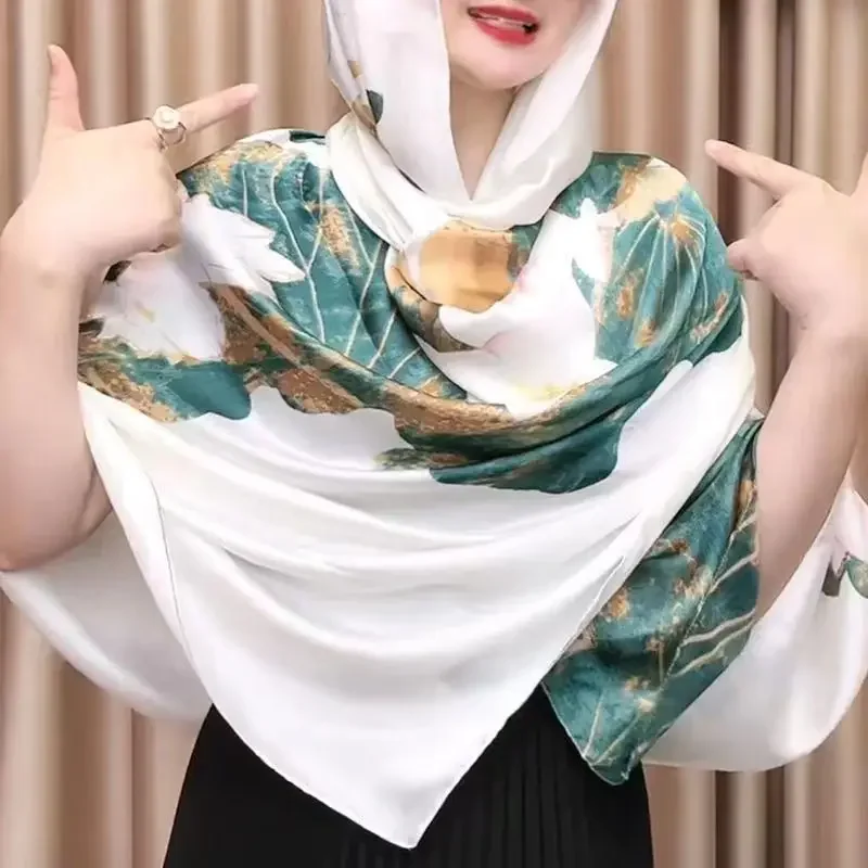 

New Stylish Elegant Women Summer Beach Style Chiffon Silk Printing Soft Thin Oblong Scarf Shawl Best Gifts High Quality L40