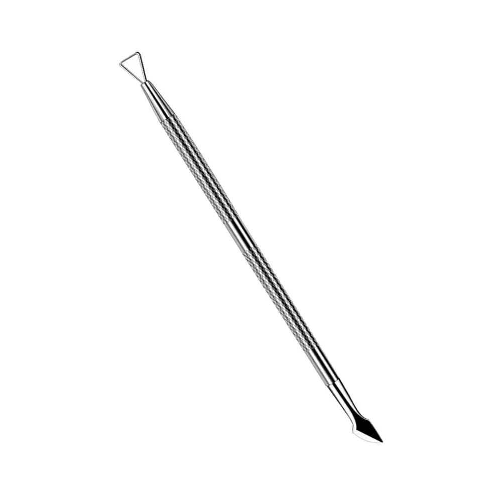 

1pc Double-end Nail Cuticle Remover Stainless Steel Pusher Nail Cuticle Cleaner Care Tool (Silver)