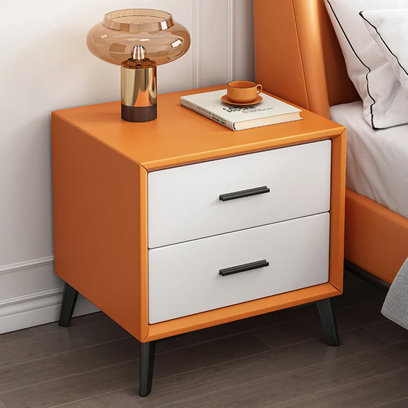 Bedroom Leather Nightstand Modern Drawers Storage Rustic Nightstand Table Garden Aesthetic Table De Chevet Library Furniture