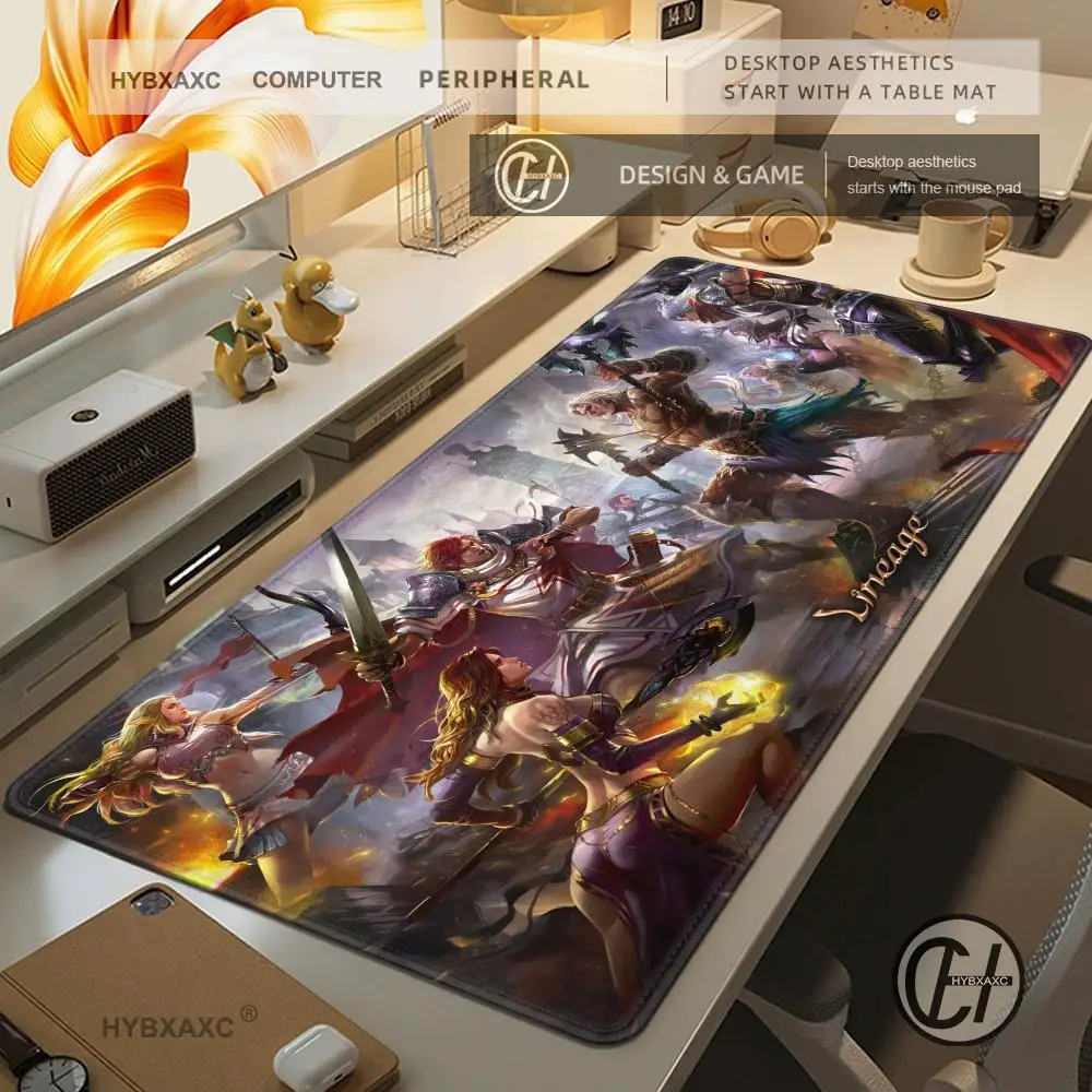 Lineage 2 Large Mouse Pad Gaming Mouse Pad PC Gamer Computer Mouse Mat Big Mousepad Silicone Carpet Keyboard Desk Mat Mause Pad