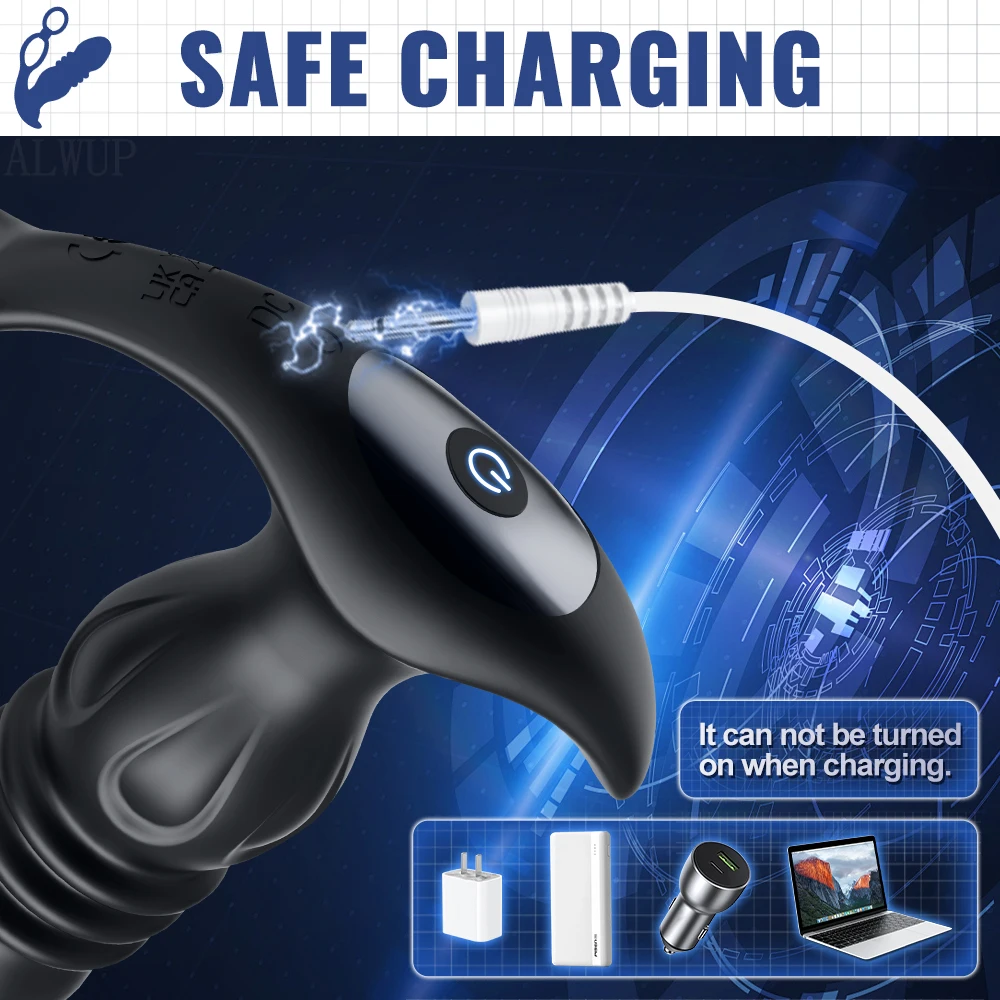 Wireless APP Thrusting Anal Vibrator Telescopic Vibrating Anal Plug Male Prostate Massager Sex Toys for Women Men Butt Plug