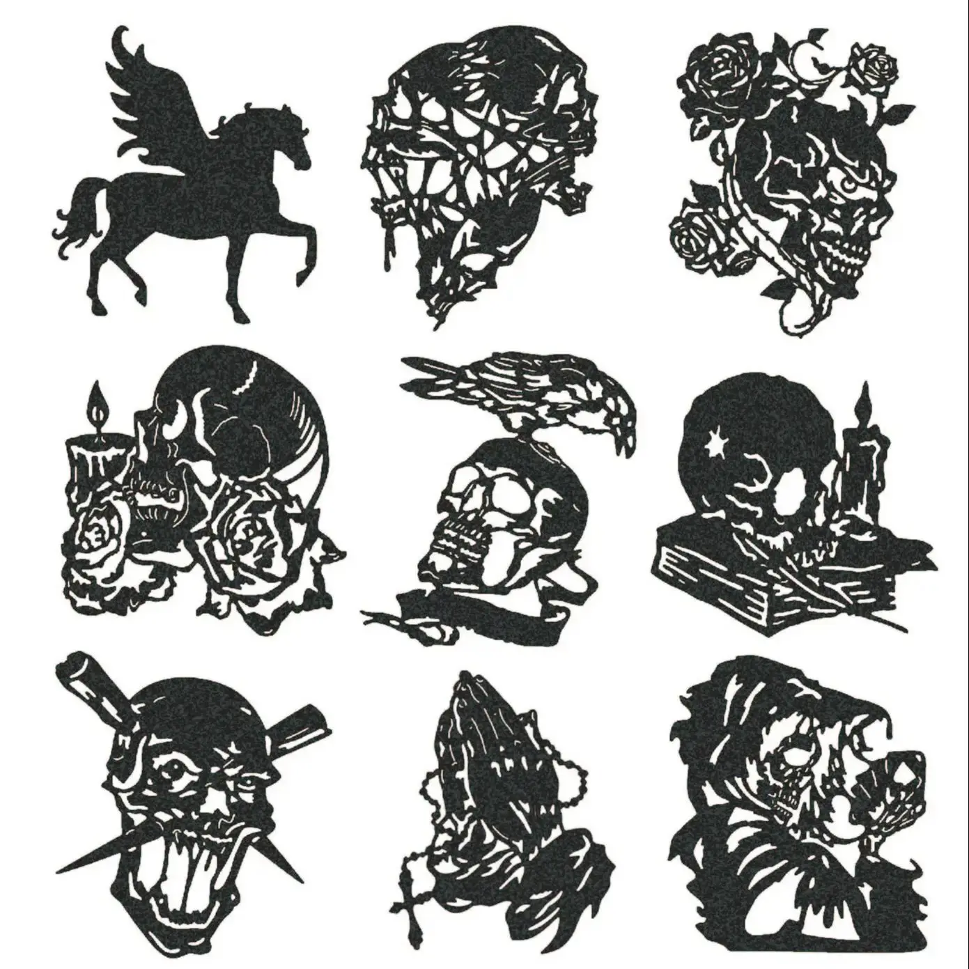 New 2024 Metal Cutting Dies Halloween Skull Pegasus diy Scrapbooking Photo Album Decorative Embossing PaperCard Crafts Dies