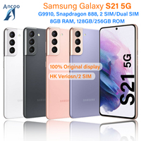 Unlocked Galaxy S21 5G G9910 128GB/256GB ROM Octa Core Original Androi 64MP 8GB Dual SIM 6.2\
