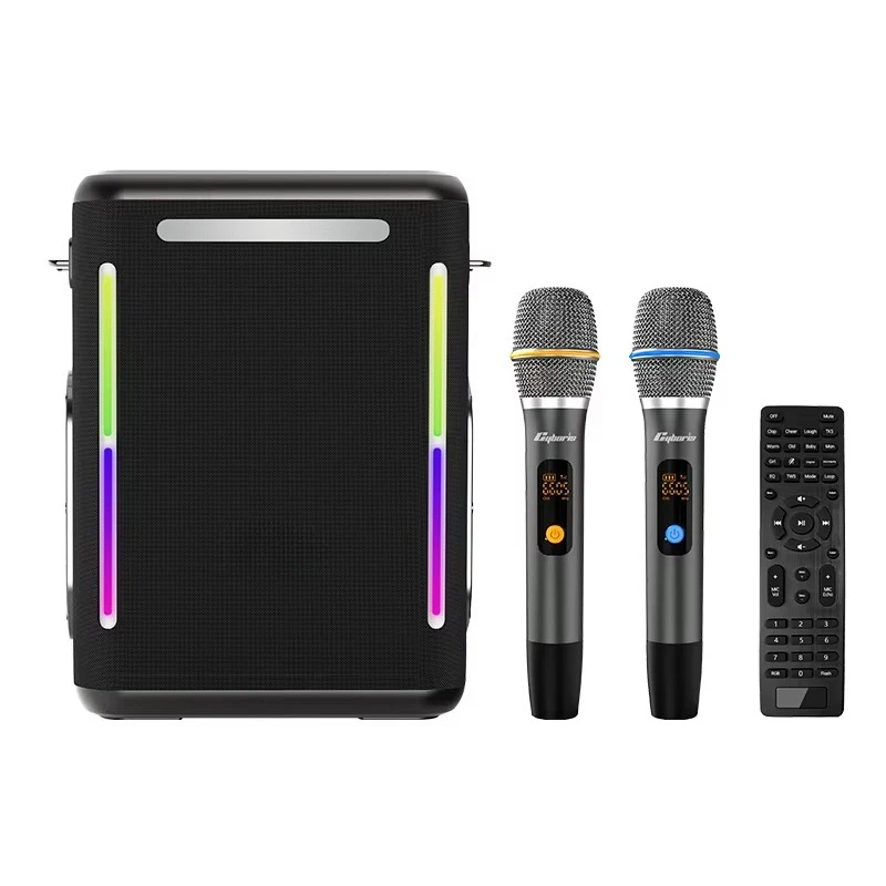 

400W High Power Karaoke BT5.3 Speaker Portable 360 Stereo Surround Waterproof Wireless Subwoofer with Dual Microphone Boombox