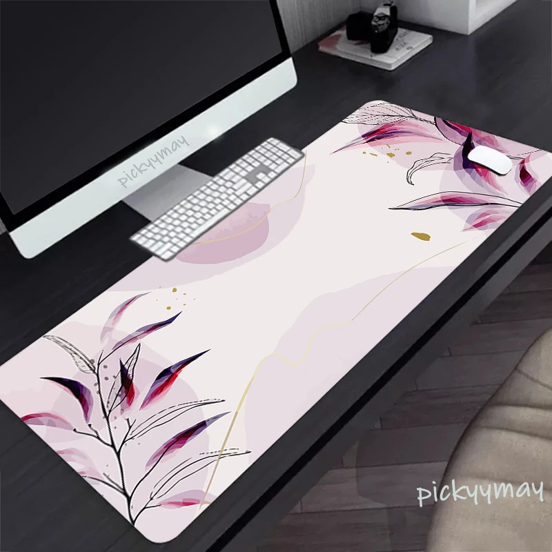 Mouse Pad Art Plants Desktop Table Mats Computer Mousepad Company Big Desk Pad Design 100x50cm Large Mouse Mat For Laptop