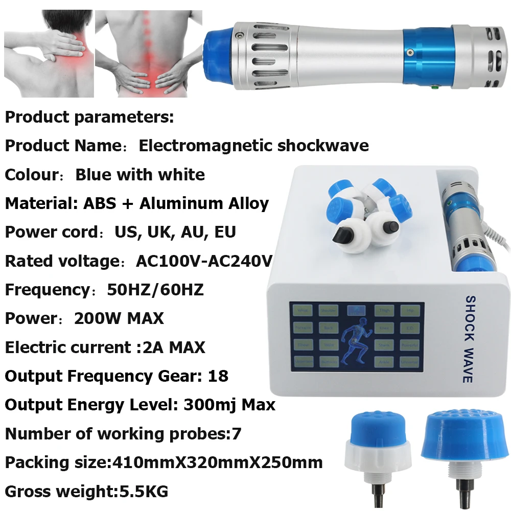 เครื่องนวดบำบัดด้วยคลื่นกระแทก300MJ เครื่องนวดแบบพกพา Relief รักษาอาการปวดแขนขา2025ใหม่