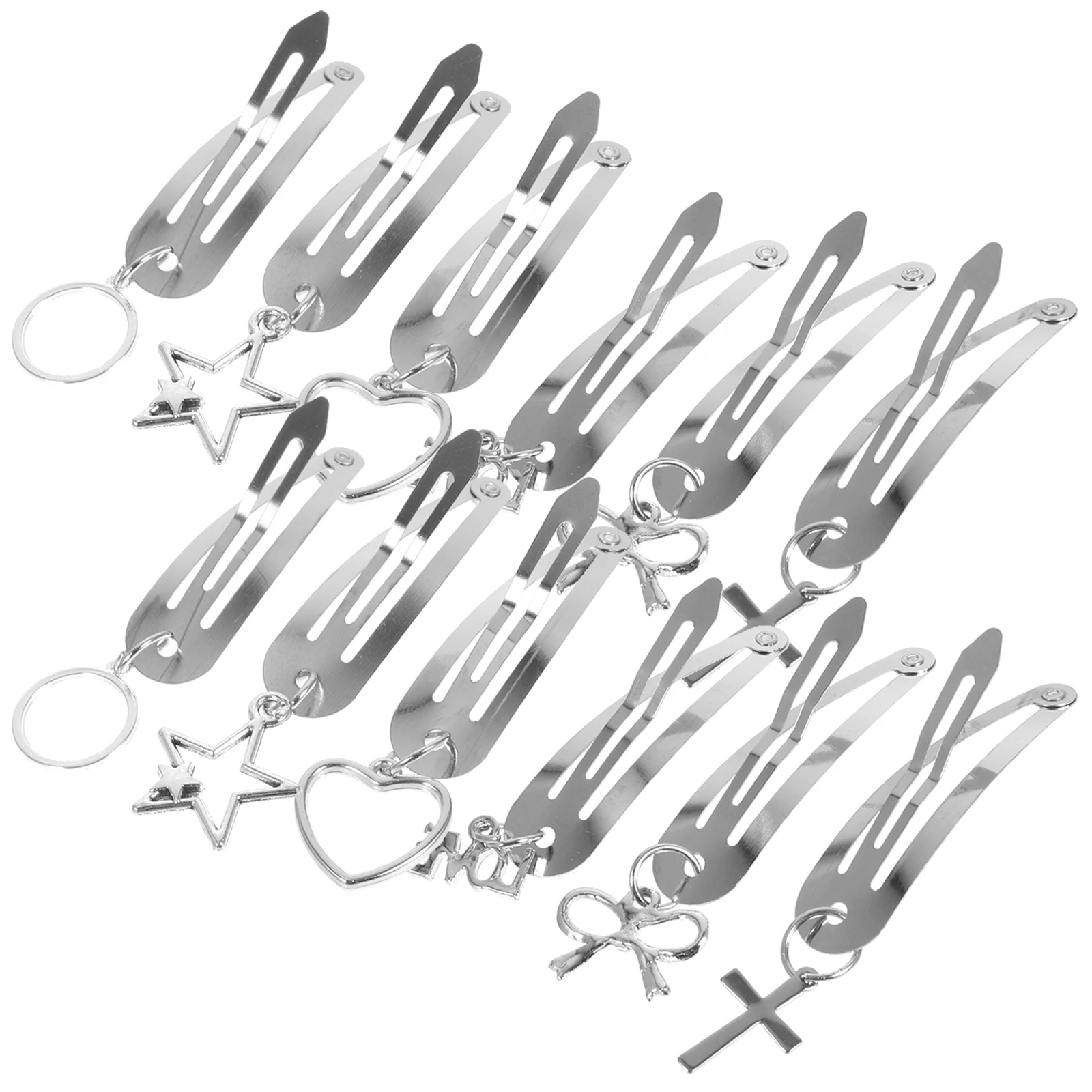 

12pcs Clips Women Accessories Safe Durable Heart Hair Clips For Styling Sectioning Hair Pins Styling Sectioning Barrettes