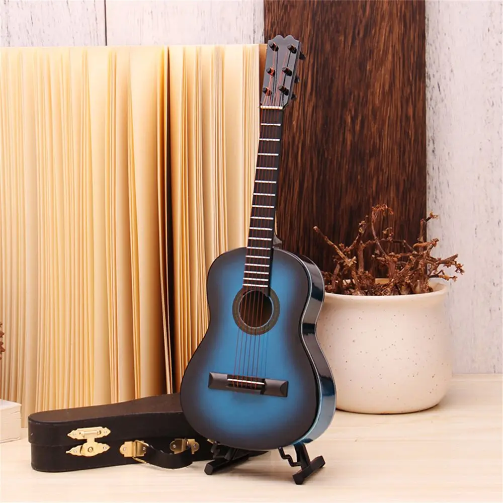 

Instruments Ornament Toys Dolls House Miniature Guitar Ornaments Guitar Scale Model Acoustic Guitar Toys Guitar Desk Decor