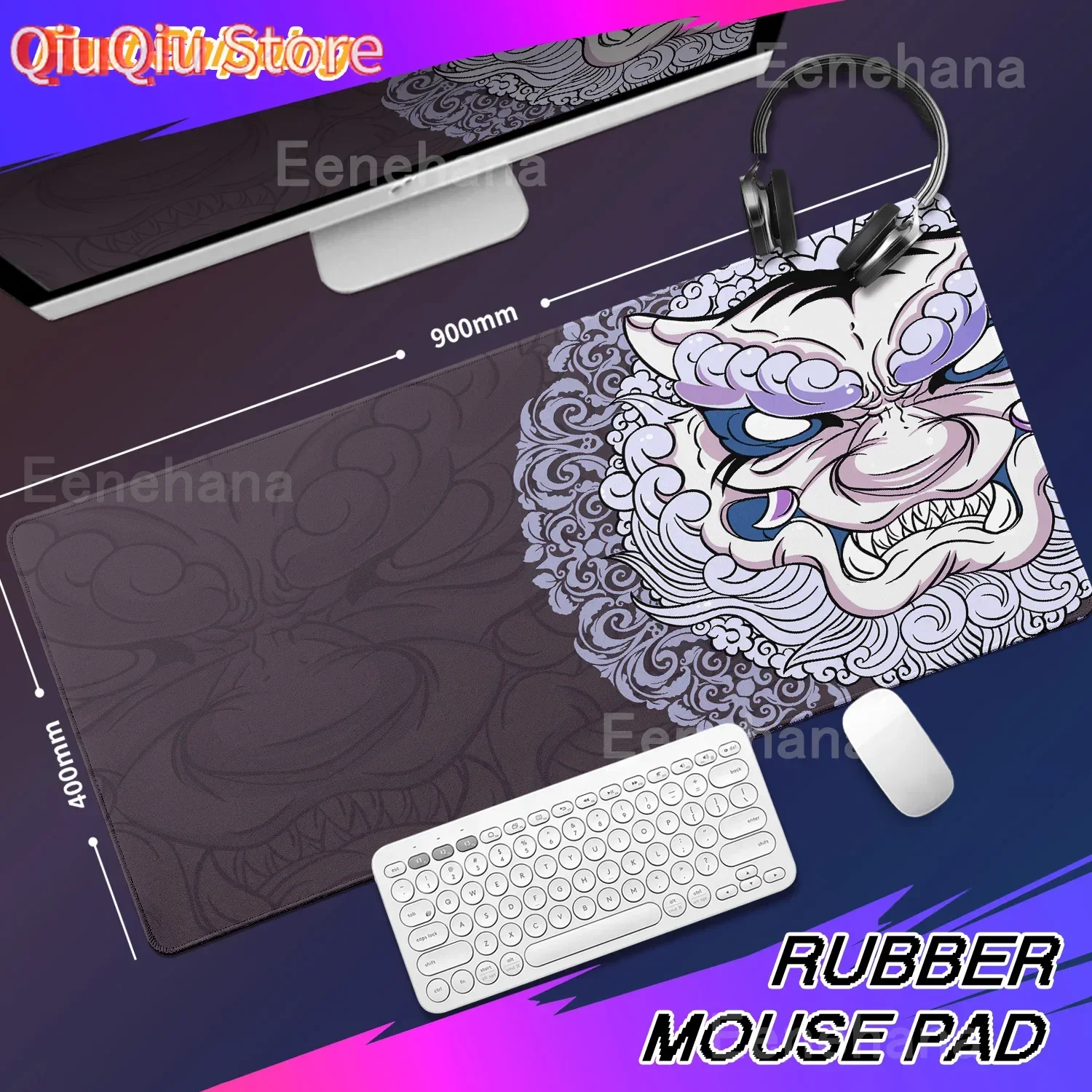 

Large Tiger Gaming Mouse Pad Pc Speed E-sports Mousepad Gamer Accessories Keyboard Pads XXL Computer Deskmat Non-Slip Mousemat