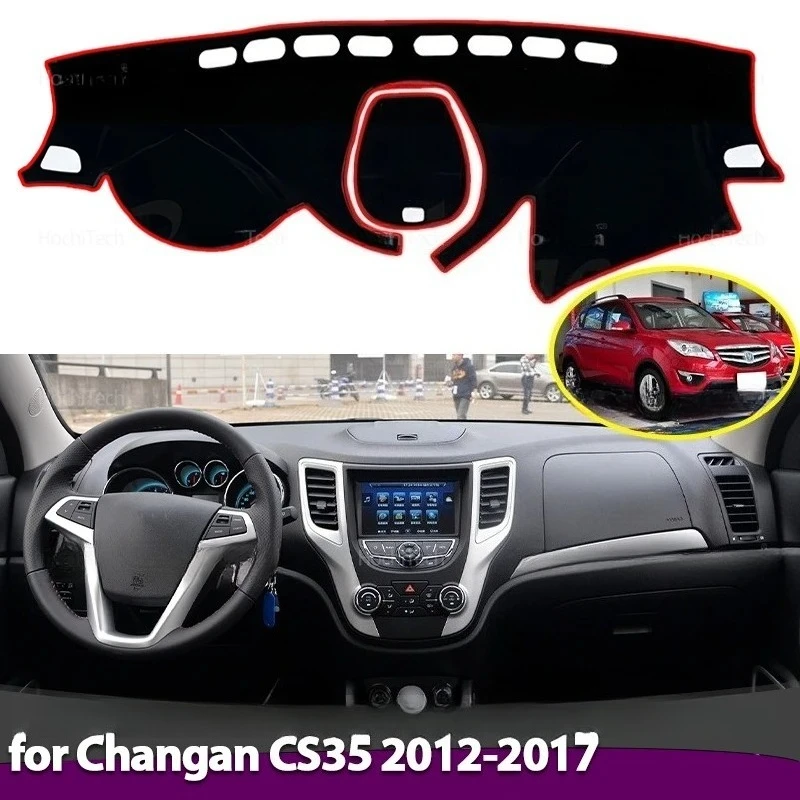 Anti-dirty Mat Pad Sunshade Dashmat Protect Car Accessorie Dashboard Cover for Changan CS35 2012 2013 2014 2015 2016 2017