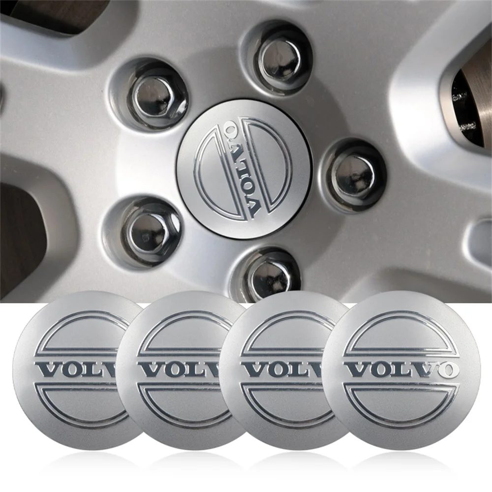 4pc 56/60mm Car Wheel Center Hub Cap Sticker Accessories For Volvo Rdesign XC60 XC90 V40 V50 V60 T6 AWD Xc70 S60 S80 S90 V70 V90