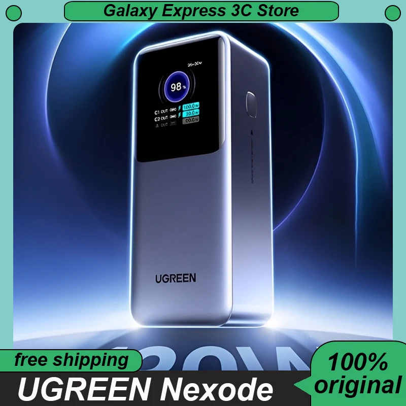 UGREEN Nexode 130W Power Bank 20000mAh Large Capacity Fast Charge Mobile Power Bank for Laptop Notebook Custom Phone Accessories