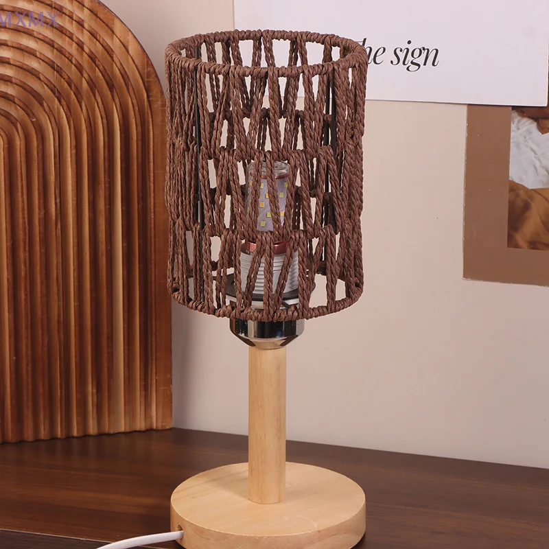 Абажур из ротанга ручной работы в богемном стиле 11,5x14,5 см, потолочный светильник, чехол для украшения дома, кафе, отеля