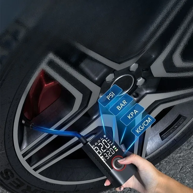 

1pcs Intelligent air pump tire inflator portable compressor suitable cars,bicycles,motorcycles,balls,with digital pressure gauge