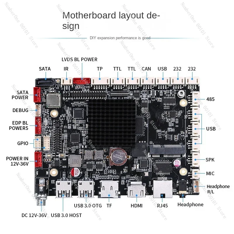 Android main board RK3568 industrial computer facial recognition advertising machine ubuntu/linux