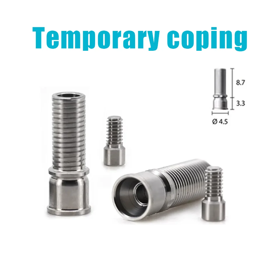 10Sets Dental Implant Temporary Coping Composite Abutment Cylinder Fit Straumann ITI Nobel Osstem Dentium Lab Prosthetic Tool
