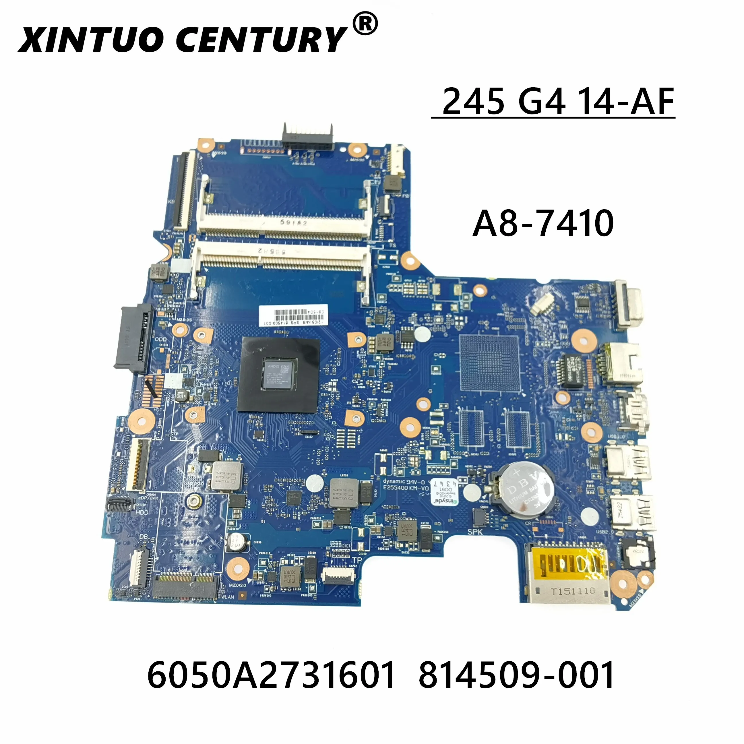 

814509-001 814509-501 814509-601 Motherboard For HP 14-AF 14Z-AF Laptop Motherboard 6050A2731601 With A8-7410 CPU 100% Test Work