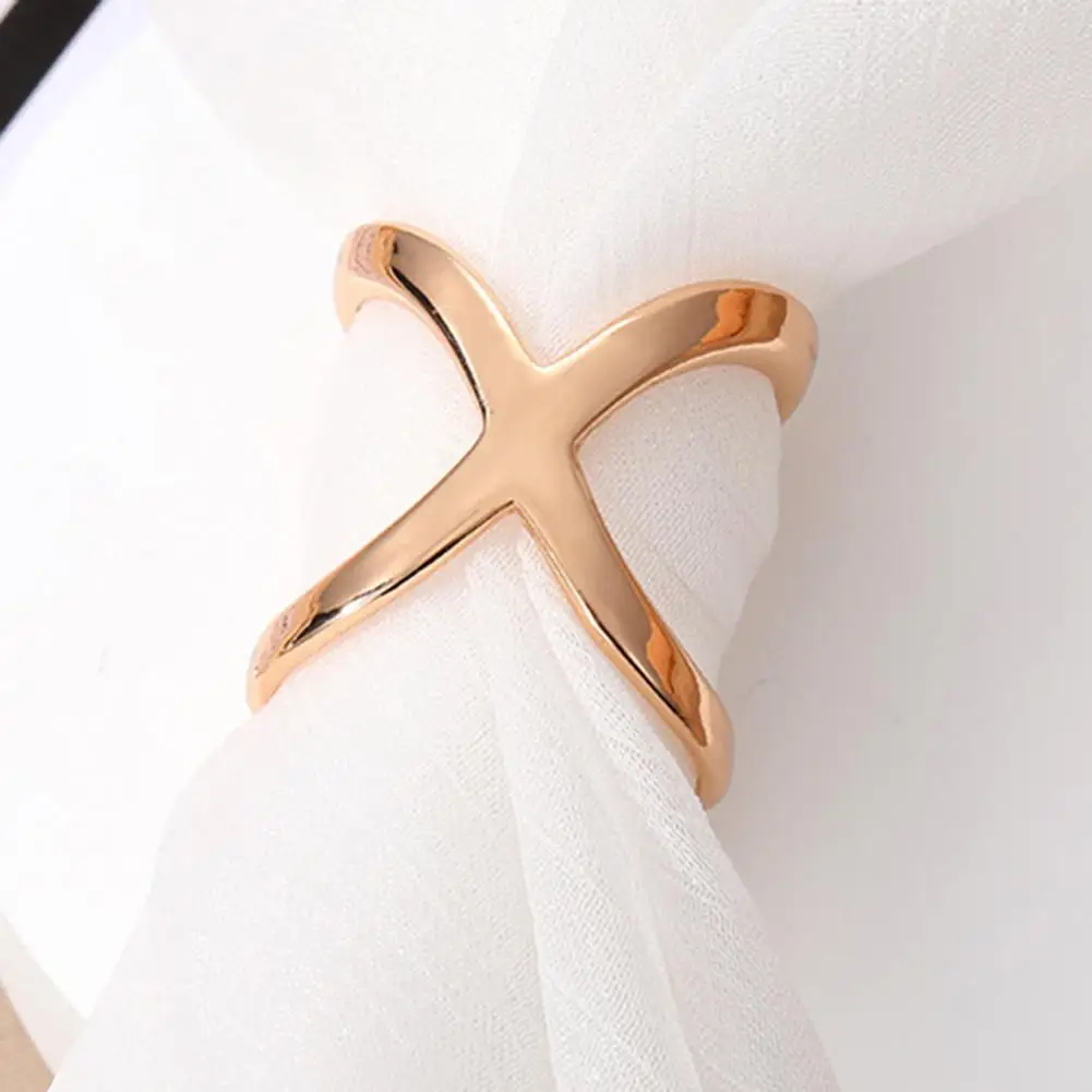 Eleganckie klipsy do szalików w kształcie litery X, jedwabne klamry do szali, pierścienie do szali, do koszul, wielofunkcyjne modne akcesoria na prezent dla kobiet.