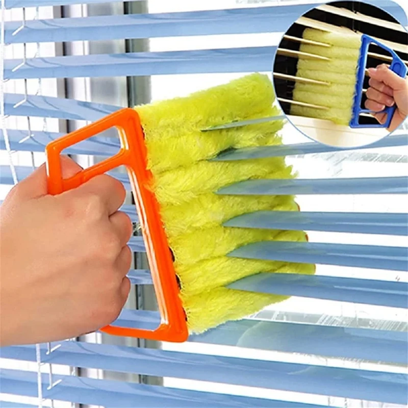 7 Teeth Blind Cleaner Brush - Mini Hand-Held Cleaner Brush Shutter Brush Air Conditioner Household Cleaning Brush Tool