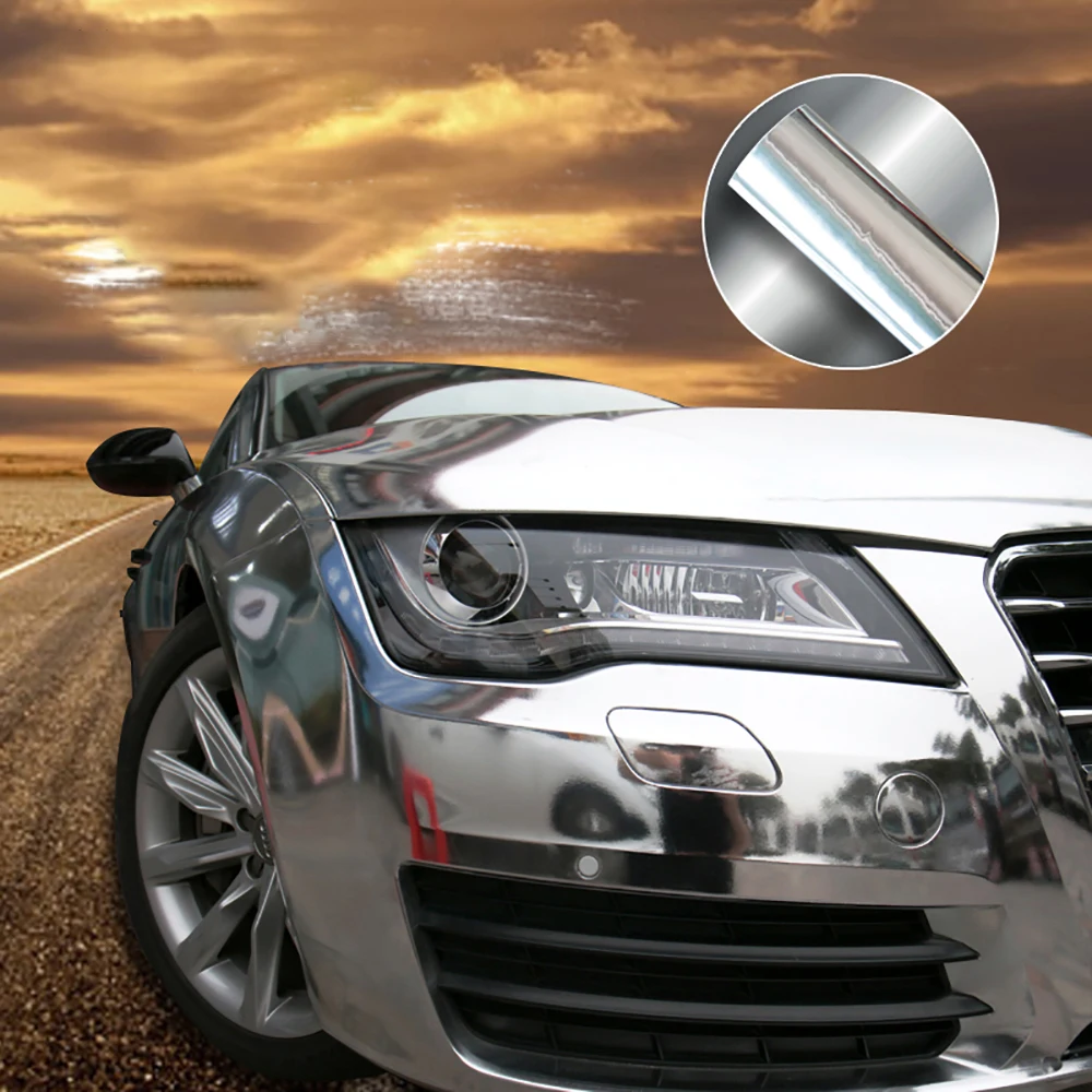 AliExpress Karlor 152*30/40/50cm 50*200cm Chrome Glossy Mirror Vinyl Wrap Film For Auto Laptop Computer Motorcycle Bicycle Cover Car Accessories