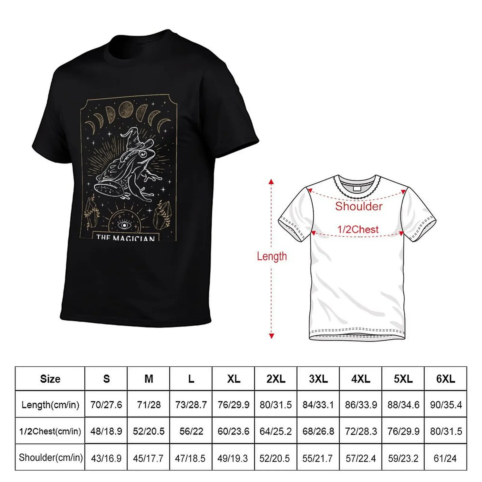 Frog Wizard Hat Moon Dark Academia Aesthetic Cottagecore Magician Tarot - Gremlincore Grunge Fairycore Froggy - Magical T-Shirt