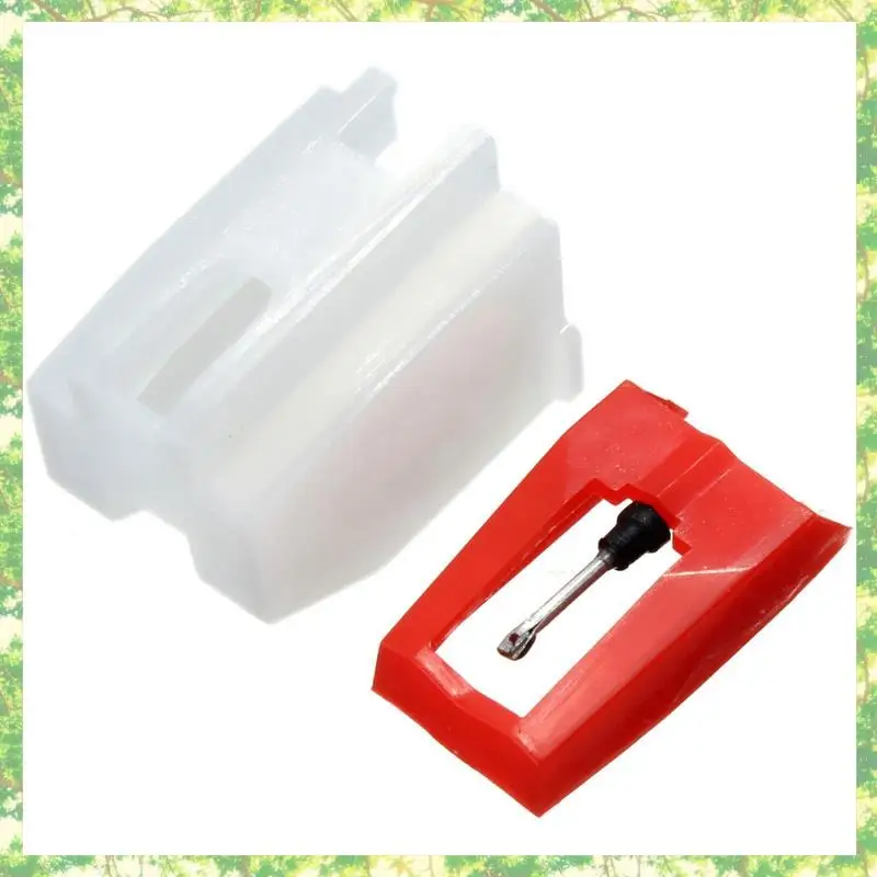 Smart-2 個ターンテーブルダイヤモンドスタイラス蓄音機ターンテーブルビニール Lp 蓄音機レコード針アクセサリースタイラス & レッド & ブラック