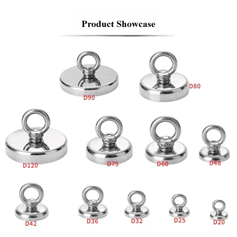 5pcs/lot Diameter:12mm~120mm High-Strength Salvage Magent For Magentic Lifter Salvage and Fishing
