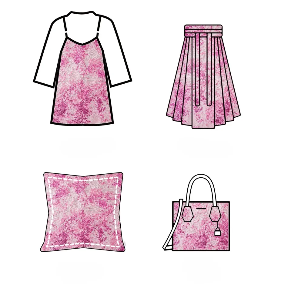 Gold Silk Embossed Jacquard Fabric Fashion Dress Skirt Tote Bag Decorative Sewing Fabric