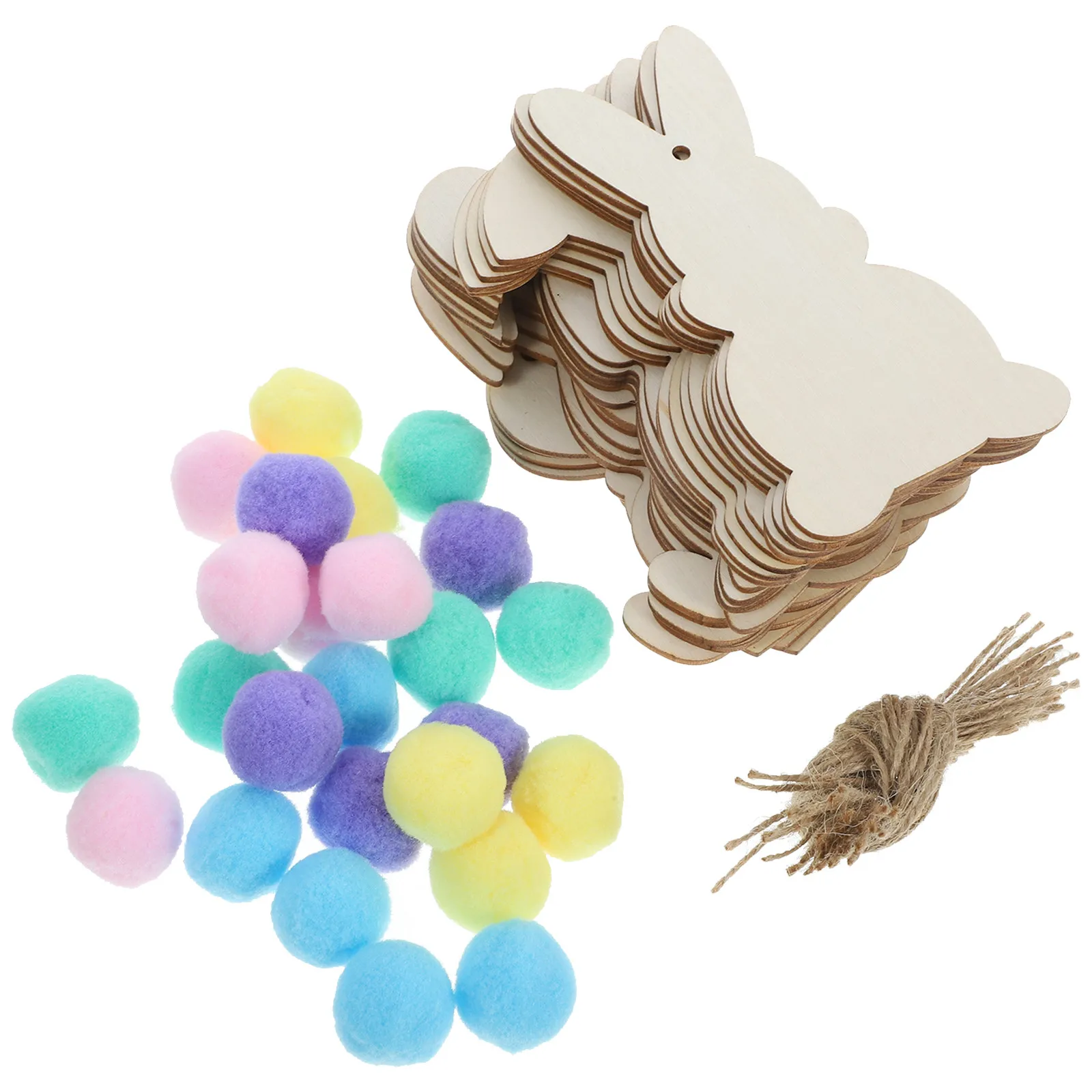 

Набор деревянных заготовок для поделок: Пасхальные кролики, неокрашенные деревянные элементы для росписи, украшения для вечеринок, подвесной деревянный декор