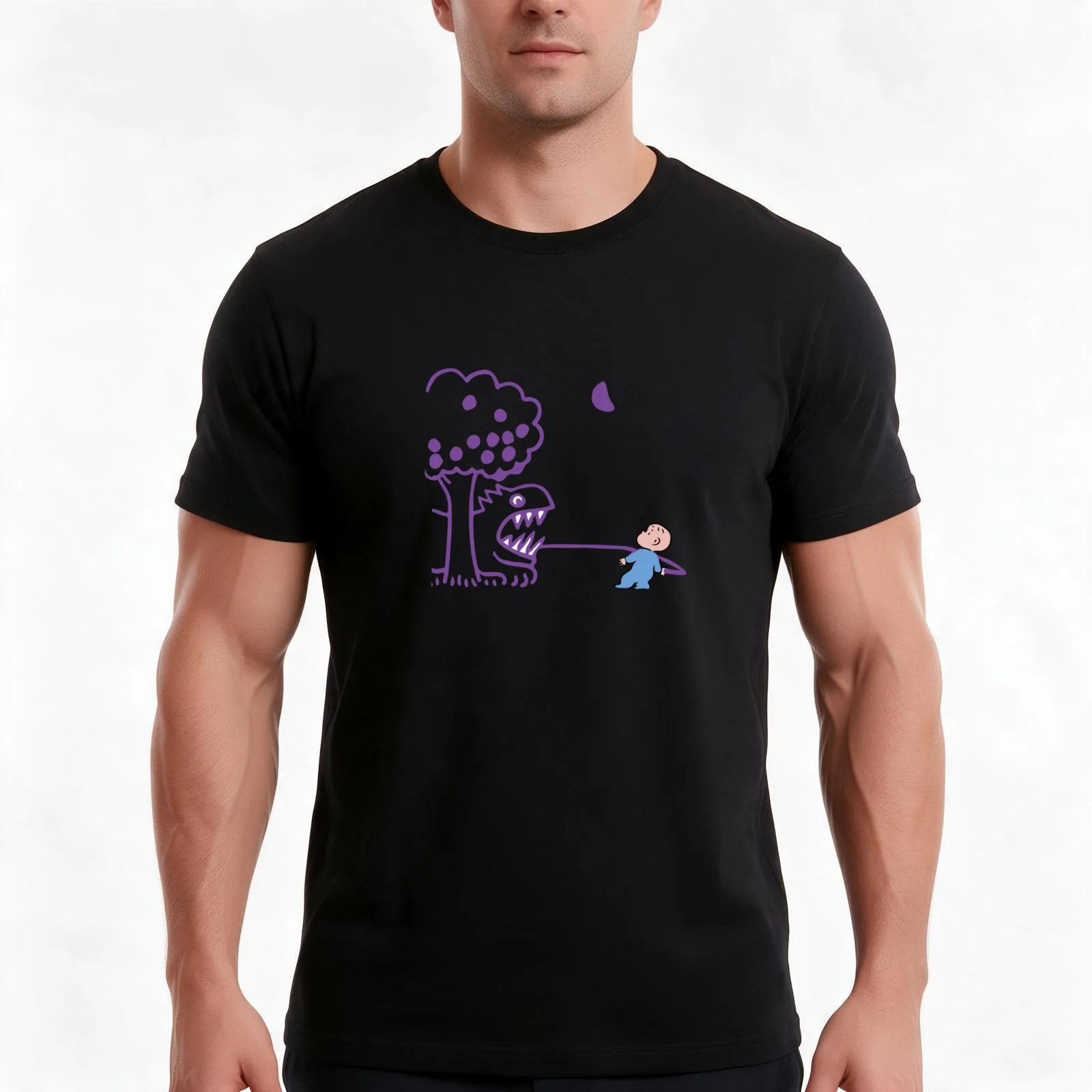 Harold And The Purple Crayon T-Shirt Summer Casual Cotton Tee Oversized Streetwear Tops Vintage Graphic Print 100% Cotton
