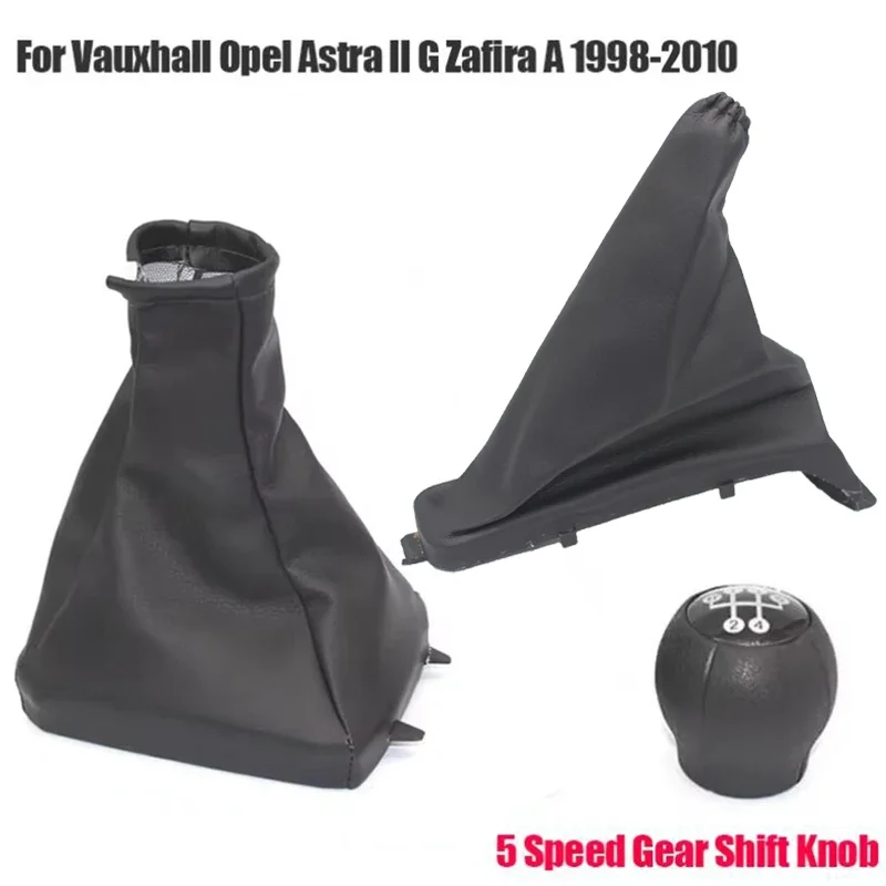 For Vauxhall Opel Astra II G Zafira A 1998-2010 Gear Shift Knob Stick Lever Shifter Gaiter Boot Case Handbrake Grips Cover