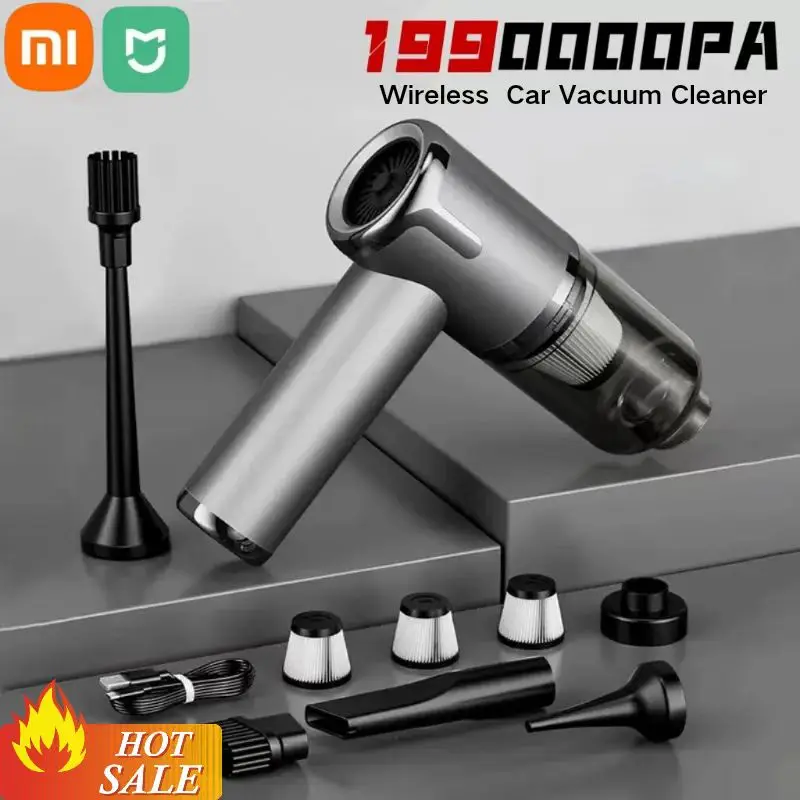 Xiaomi 1990000PA Car Vacuum Wireless Cleaner High Power Powerful Dual Use Portable Vacuum Cleaner Multifunction 6000mAh Vacuum