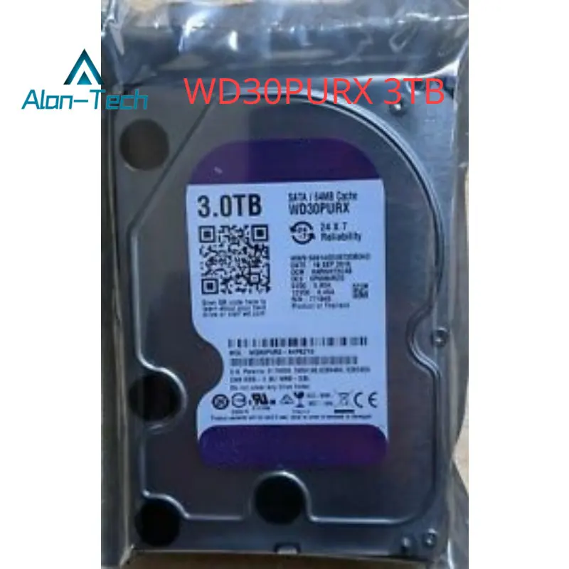 For W-D WD30PURX 3TB 7200RPM 3.5'' SATA Hard Drive Ssd M2 Nvme