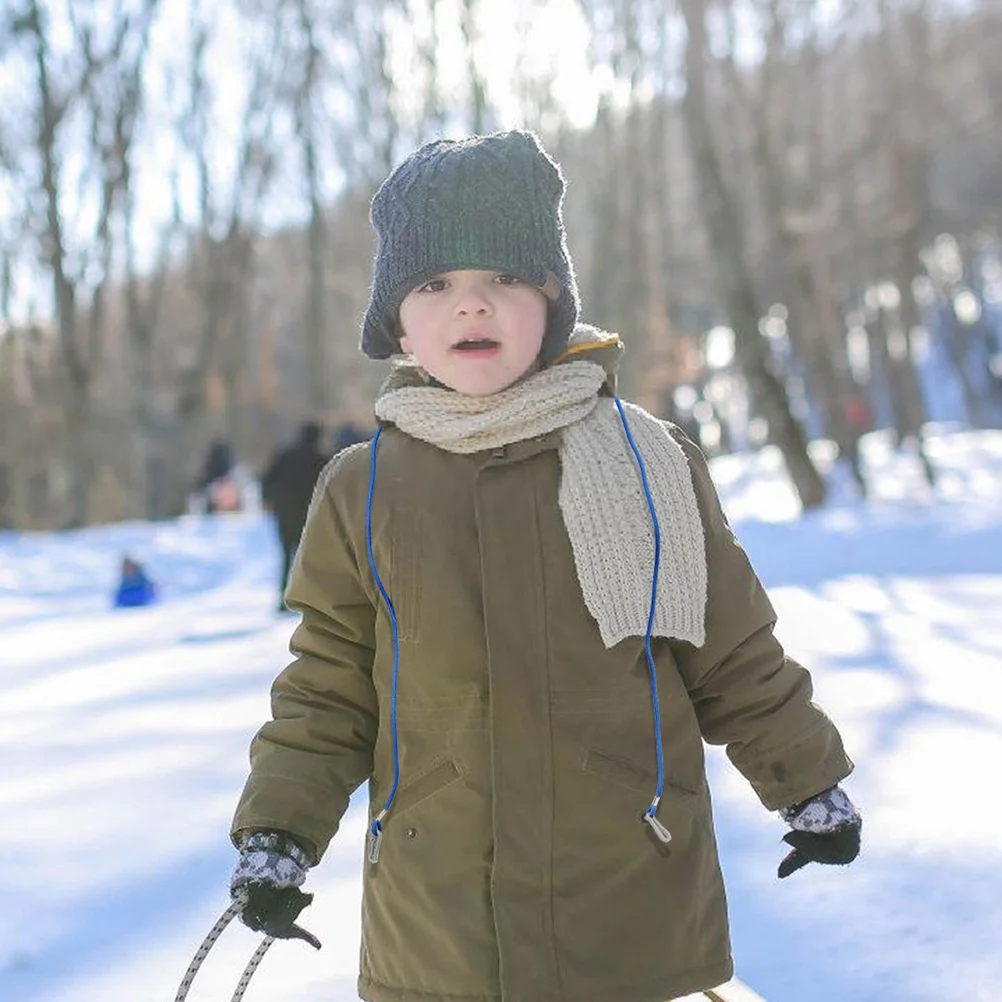 3 個のスキーグローブリーシュ紛失防止ミトンクリップ再利用可能なナイロンネックストラップ冬の屋外スキーグローブリーシュ用