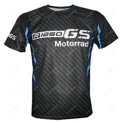 For BMW R1250 GS T-shirt Motorrad Motorsport Motorcycle ADVENTURE Motos Locomotive Riding Quick Dry Summer Mens Breathable Black
