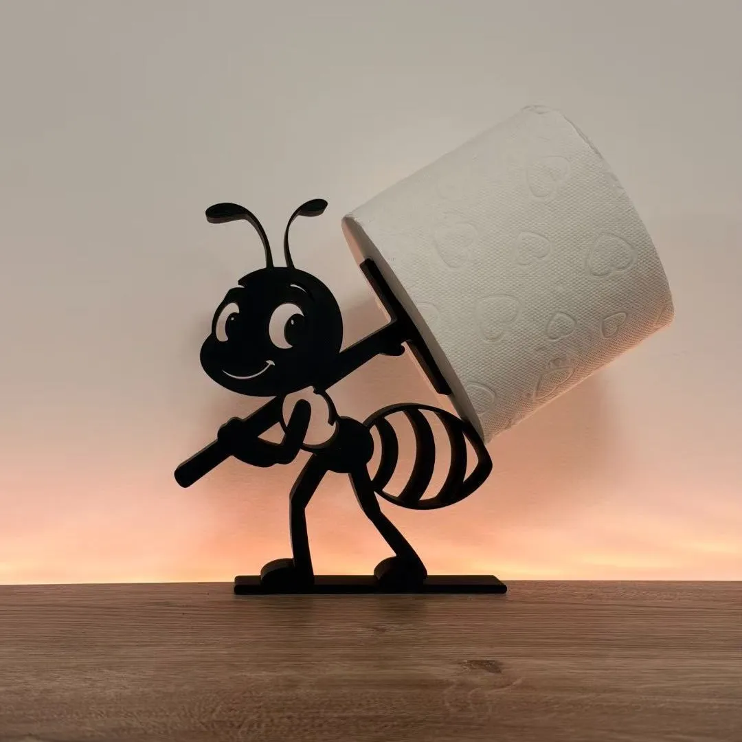 

Cute ant tissue holder 3D printed Ant paper roll holder, bathroom minimalist roll paper ornament