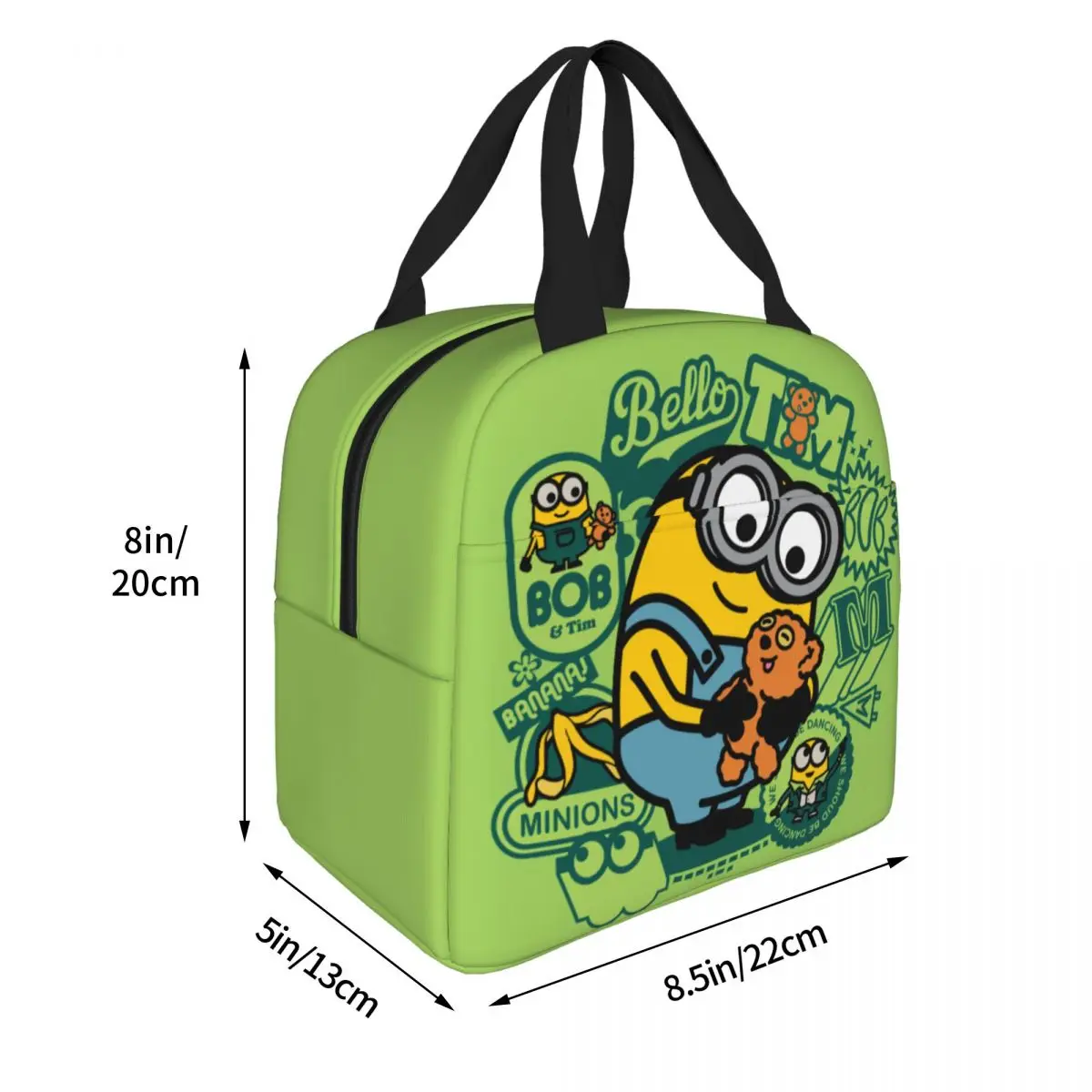 Minions The Rise Of Gru Insulated Lunch Bags borsa termica contenitore per pasti Bob Travel Tote Lunch Box a tenuta stagna Bento Pouch Picnic