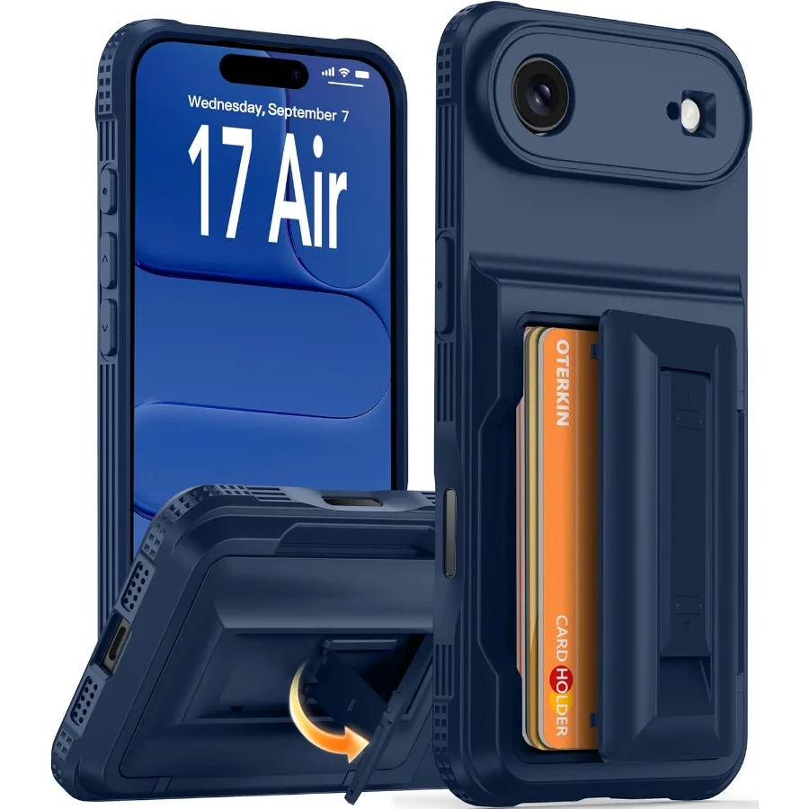 

Чехол-кошелек для iPhone Air с держателем для карт 4-5 и технологией блокировки RFID, полная защита камеры со встроенными ударами