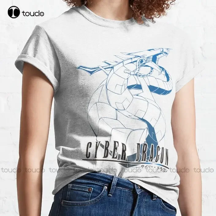 Cyber Dragon In Final Fantasy Style Classic T-Shirt Tee Shirts For Women Custom Aldult Teen Unisex Digital Printing Tee Shirts