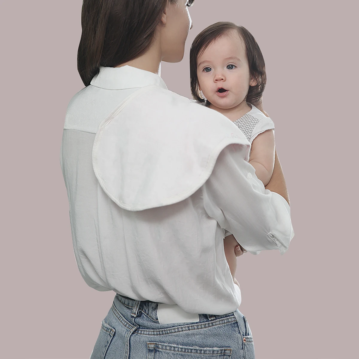 

4pcs Baby Burp Pad Shoulder Cushion Newborn Burping Bib Milk Spitting Cotton Yarn Absorbent Easy Clean Portable